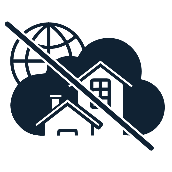 Icône Maison Non dépendante d'internet